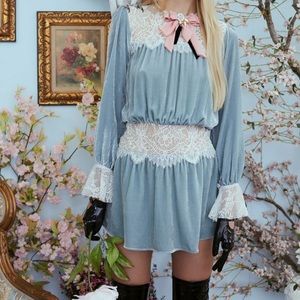 For Love and Lemons Velvet Lace Dress